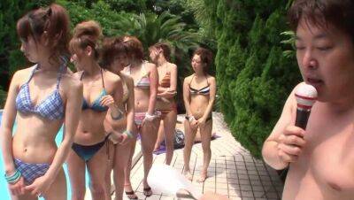 Japanese summer girls, big orgy fucking by the pool, full uncensored JAV movie - porntry.com - Japan
