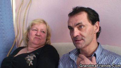 Grandma with huge tits gives mind-blowing BJ before wild threesome - sexu.com - Czech Republic