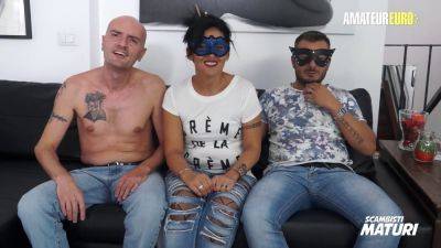 Andrea Verde goes wild in a hot Italian threesome with big cocks & hot cumshots - sexu.com - Italy - Germany