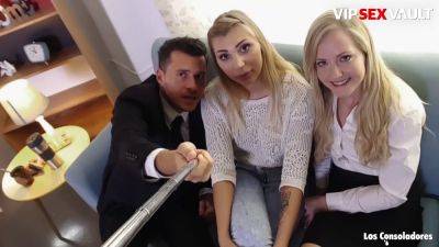Andy Stone - Vyvan Hill, the sexy blonde Serbian teen, gets seduced into a hot FFM threesome by Los Consoladores - sexu.com