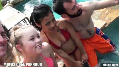 Madison Chandler's bikini-clad friends get frisky in a steamy threesome - sexu.com