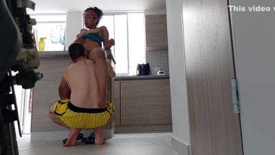 Threesome My Husband Surprises Me In The Kitchen And It Ends Badly - upornia.com