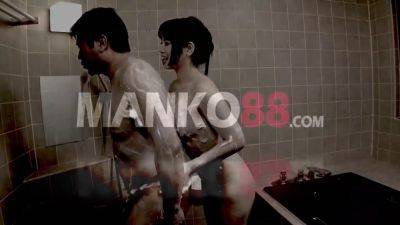 Maya kozuki's oily threesome with double penetration and a messy finish - sexu.com - Japan