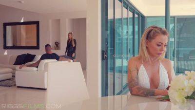 Stepdad's Dilemma: A Big-Titted Blonde Threesome with Isabelle Deltore - porntry.com