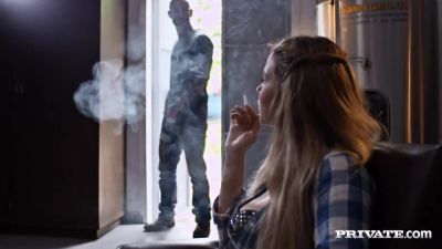 Marina Smokes and Sucks Two Dicks in This Hardcore Threesome Scene - Private Porn Sex Videos - hotmovs.com