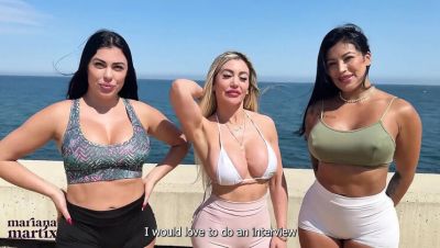 Mariana Martix - Mariana Martix Fucked Hard by Friends on Beach - Big Tits Latina Threesome with Sergio Lagos - veryfreeporn.com - Spain - Colombia