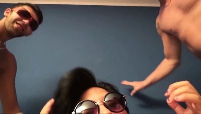 Amateur Latina BBW Threesome with Two Horny Italian Men - Anal, Blowjob & Cum on Tits - veryfreeporn.com - Usa - Italy