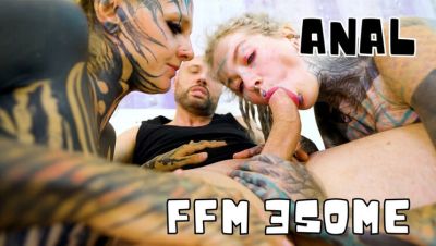 Italian Big Cock Anal Threesome with 2 Horny Tattooed Girls FFM - veryfreeporn.com - Italy - Britain - Germany