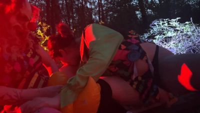Freaky Clown Party with EdgesOfReality - Big Tits Outdoor Fetish Group Sex - porntry.com - Britain