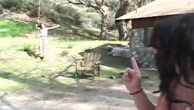 Horny Teens Jamie Elle & Ariana Jollee Share Johnny Thrust's Cock in Hot Outdoor Threesome - veryfreeporn.com