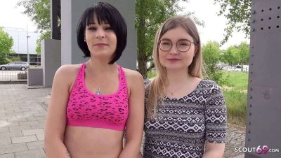 Skinny German Teens FFM Threesome Pickup in Berlin - First Time No Condom - veryfreeporn.com - Germany