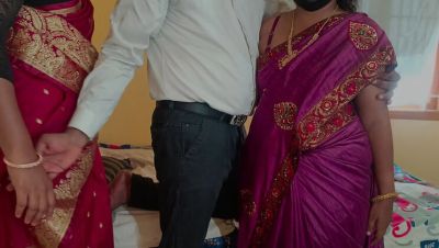 Indian Housewife Threesome Roleplay Fucking with Pushpa Valli, Wonder, Laxi Ammu - porntry.com - India