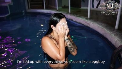 Big Ass Latina Stepbrother's Girlfriend Fuck - Surprise Pool Threesome with Salome Gil & NickJowel - veryfreeporn.com - Spain