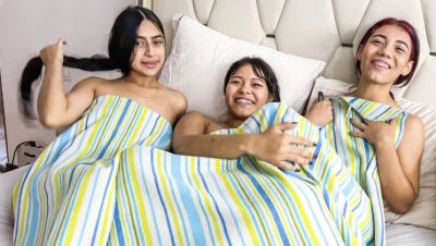 Homemade Threesome with Amateur Latina Teens and Big White Cock - Hardcore POV Doggystyle - veryfreeporn.com