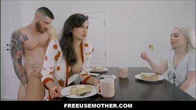 MILF Family Free Use Threesome During Breakfast - Haley Spades, Penny Barber, Billy Boston - xxxfiles.com