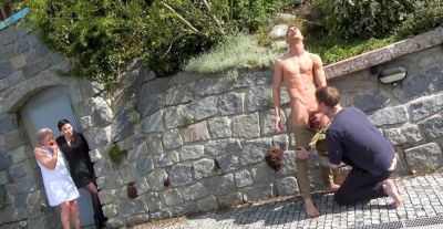 Bella Lil and Bianca caught for street threesome - alphaporno.com