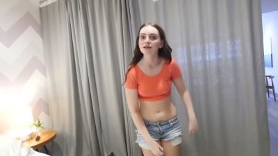 Young step-sister explores forbidden desire in a private bedroom moment - yesvids.com