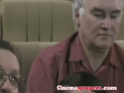 Teri Sweet and two men heat up a private cinema lounge - yesvids.com